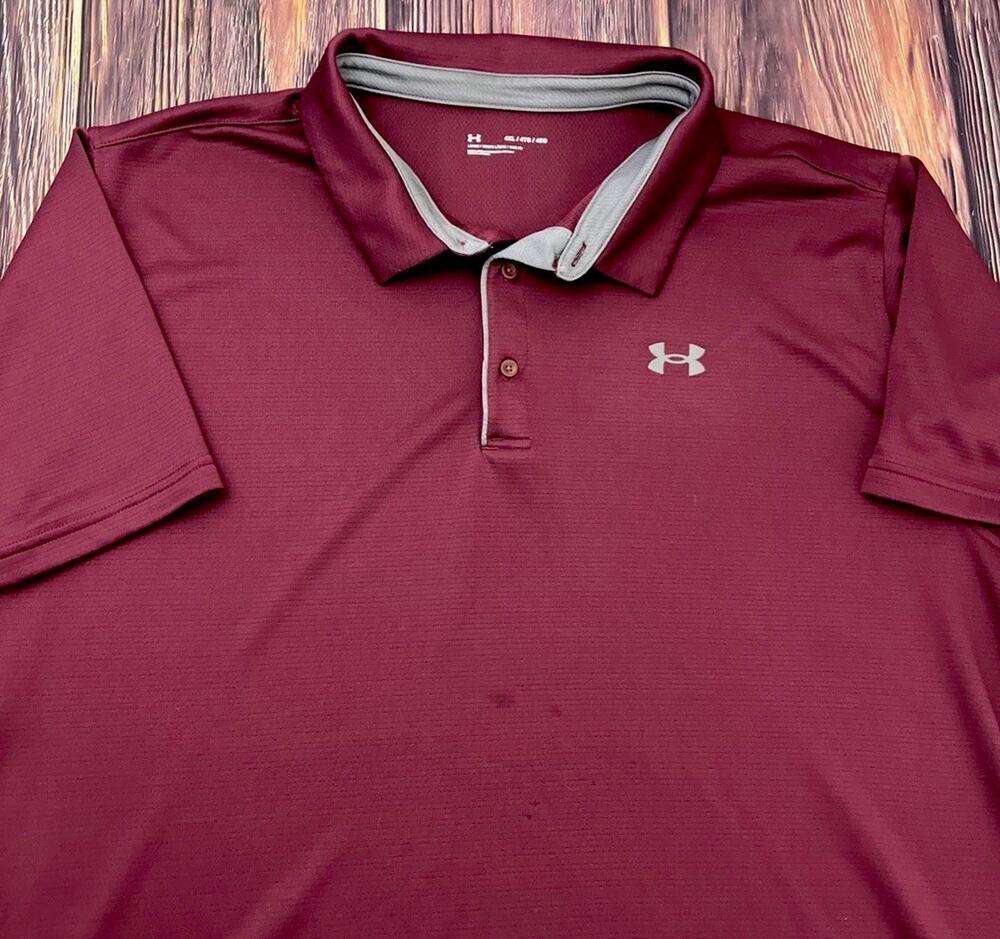 Under Armour Shirt Men's 4XL Loose Purple Polo Golf Polyester